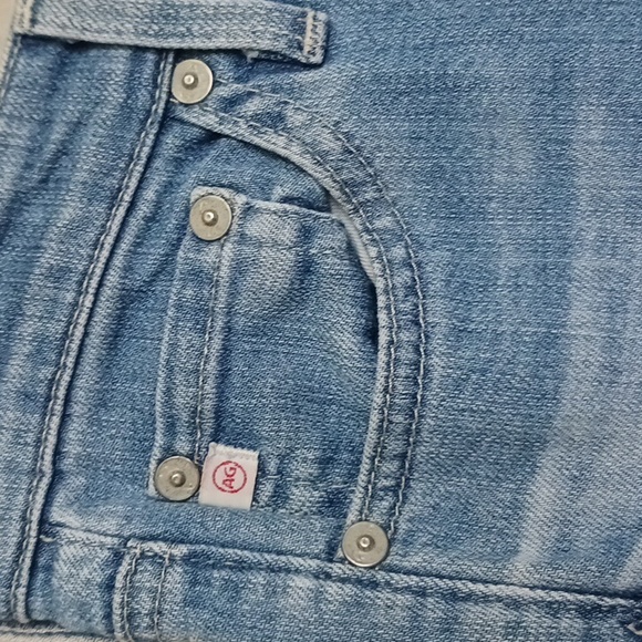 ❤️ AG The Janis High Rise Flare, Medium Light Wash, Stretch Denim Jeans, Size 27 - Picture 5 of 12